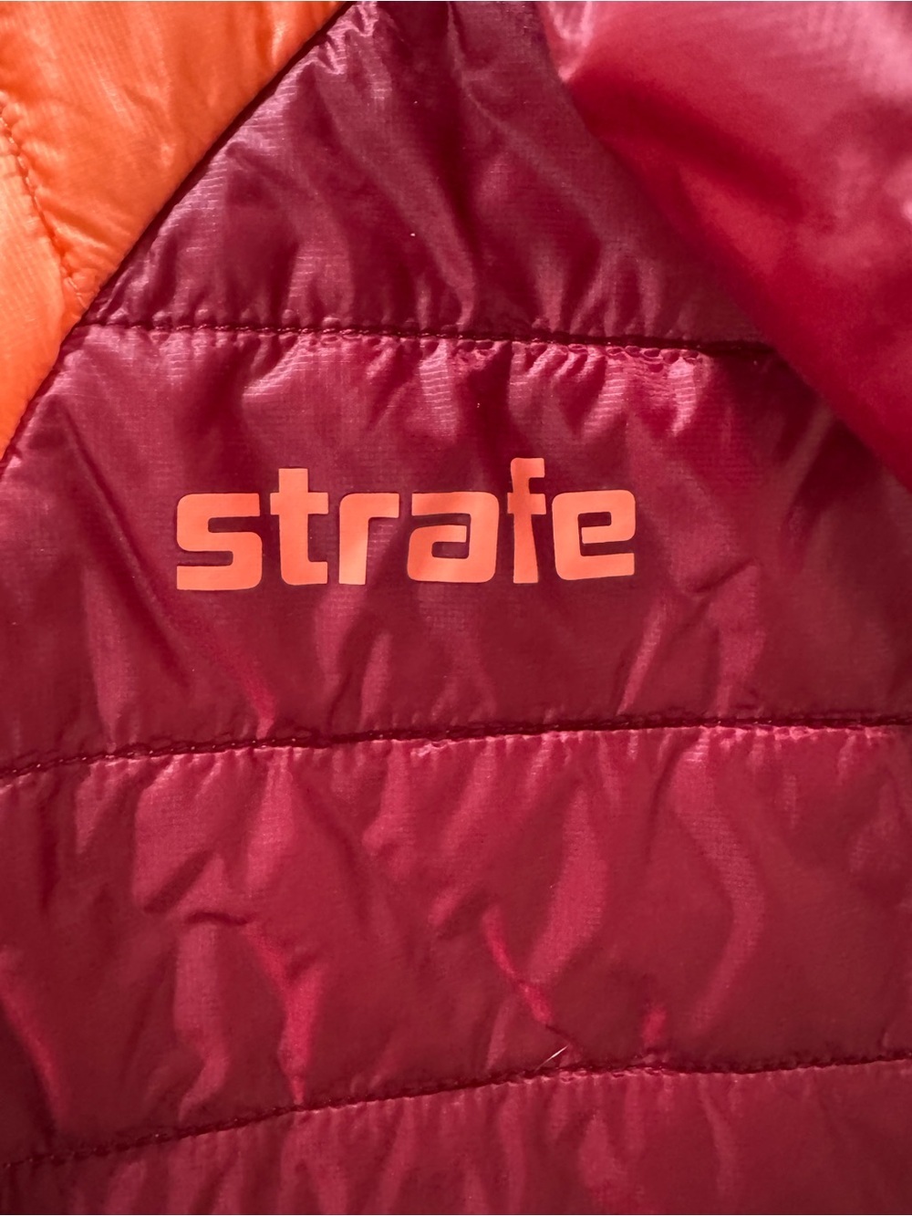 Rafe Maroon and Peach Hooded Insulated Pullover Jacket - Picture 5 of 8